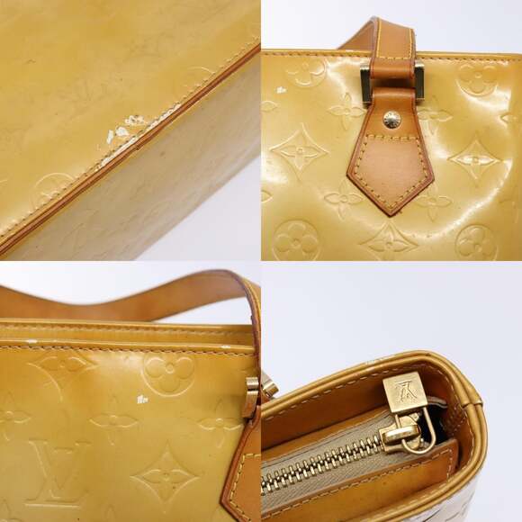 LOUIS VUITTON Monogram Vernis Houston Hand Bag Beige M91004 - Picture 11 of 13